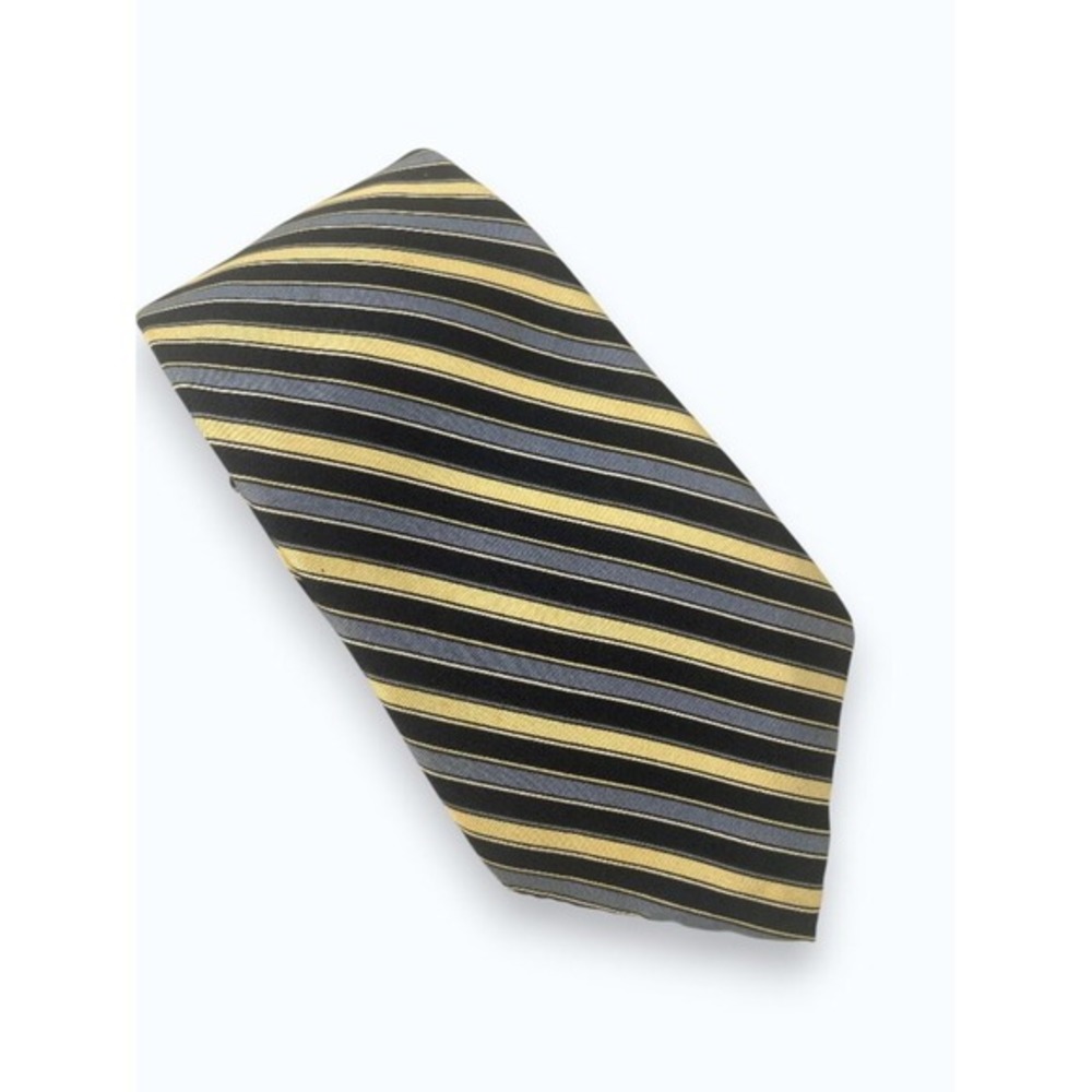 Vintage Italian Striped Repp Tie Silk‎ Necktie Quiet Luxury CorpCore GrandpaCore